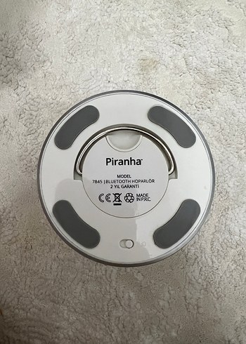 Gri ve beyaz Bluetooth hoparlör - Görsel 3