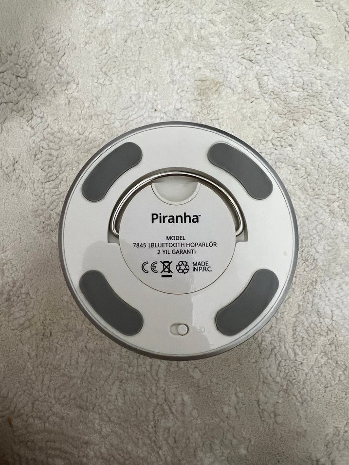 Gri ve beyaz Bluetooth hoparlör - Görsel 3