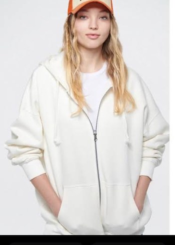 mavi fermuarli sweatshirt