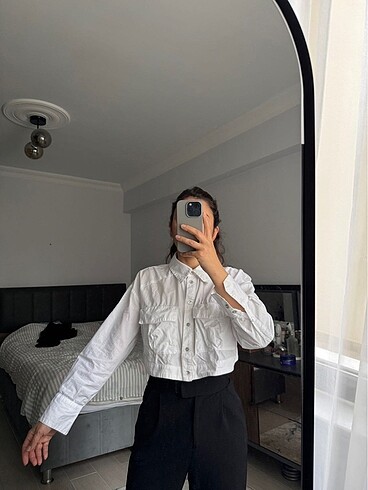 Zara Zara crop gömlek
