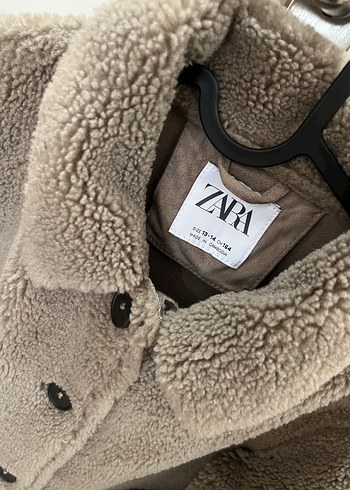 Zara Kahverengi Midi Teddy Kadın Kaban