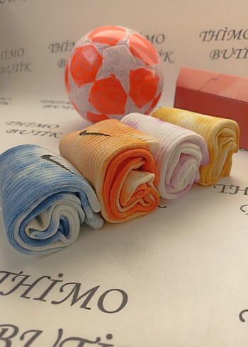 Renkli Batik Desenli Elastik Örgü Çorap - Görsel 2