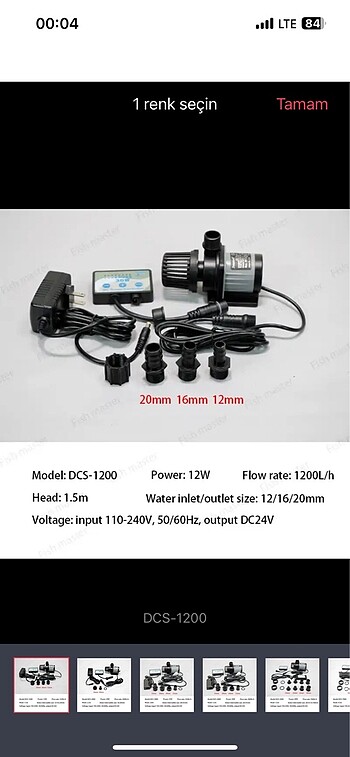 Jebao dcs1200 kafa motoru kumandalı 0 ürün
