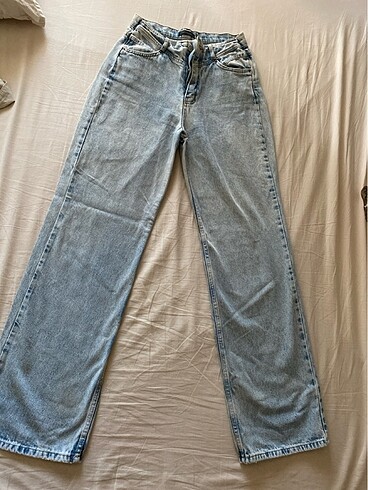 trendyol buz mavisi wide leg jean kot pantolon