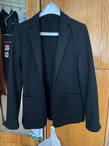 s Beden siyah Renk Trendyol Man Siyah Erkek Slim Fit Çift Cepli Blazer