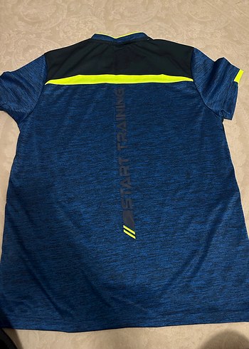 Koyu Mavi Atletik Kısa Kollu Erkek Tişört - Görsel 2