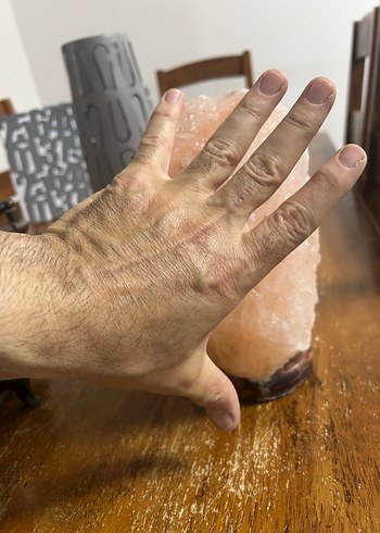 Bej Tuz Lambası Ahşap Tabanlı - Görsel 2