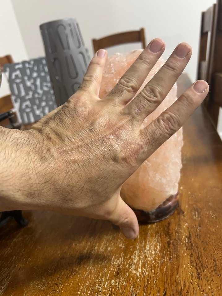 Bej Tuz Lambası Ahşap Tabanlı - Görsel 2