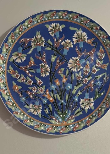 Çiçek Desenli Renkli Dekoratif seramikduvar Tabak - Görsel 3