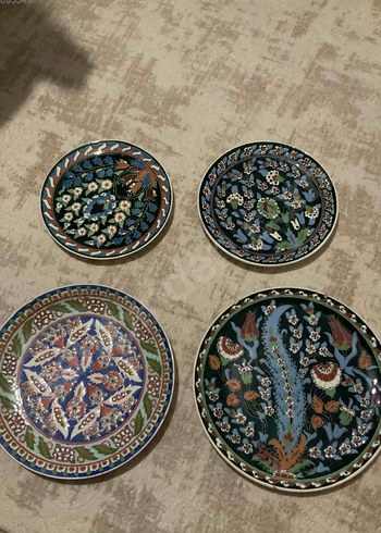 Çiçek Desenli Renkli Dekoratif seramikduvar Tabak - Görsel 4