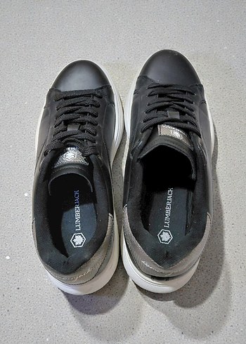 LUMBERJACK 40 Siyah Parlak Yılan Desenli Kadın Spor Ayakkabı - Görsel 5