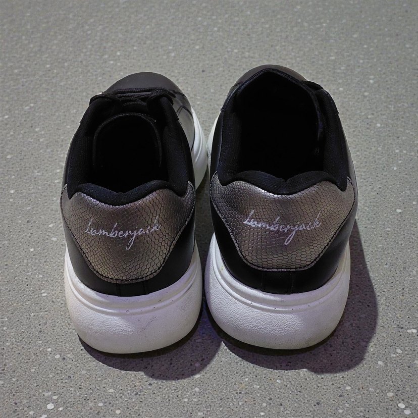 LUMBERJACK 40 Siyah Parlak Yılan Desenli Kadın Spor Ayakkabı - Görsel 4