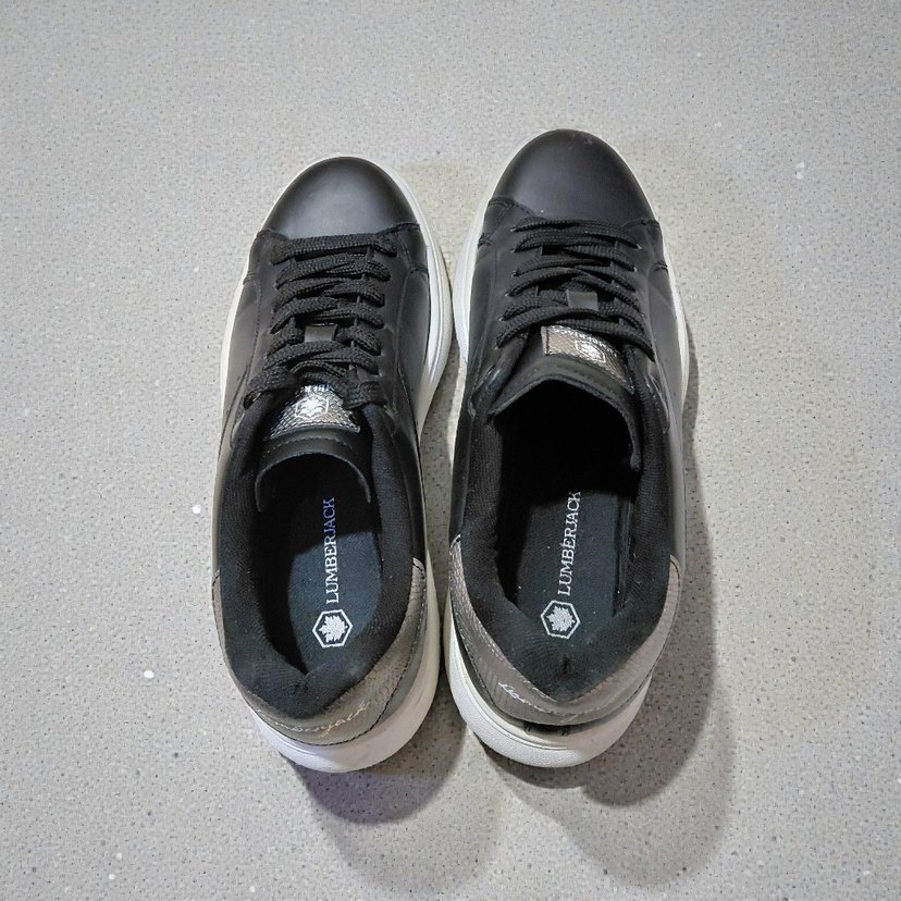 LUMBERJACK 40 Siyah Parlak Yılan Desenli Kadın Spor Ayakkabı - Görsel 5