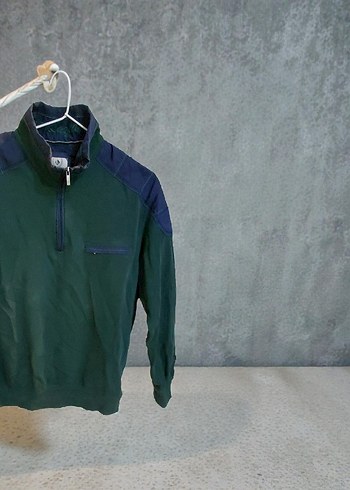 Abdullah kığılı Yeşil Fermuarlı Erkek Sweatshirt - Görsel 3