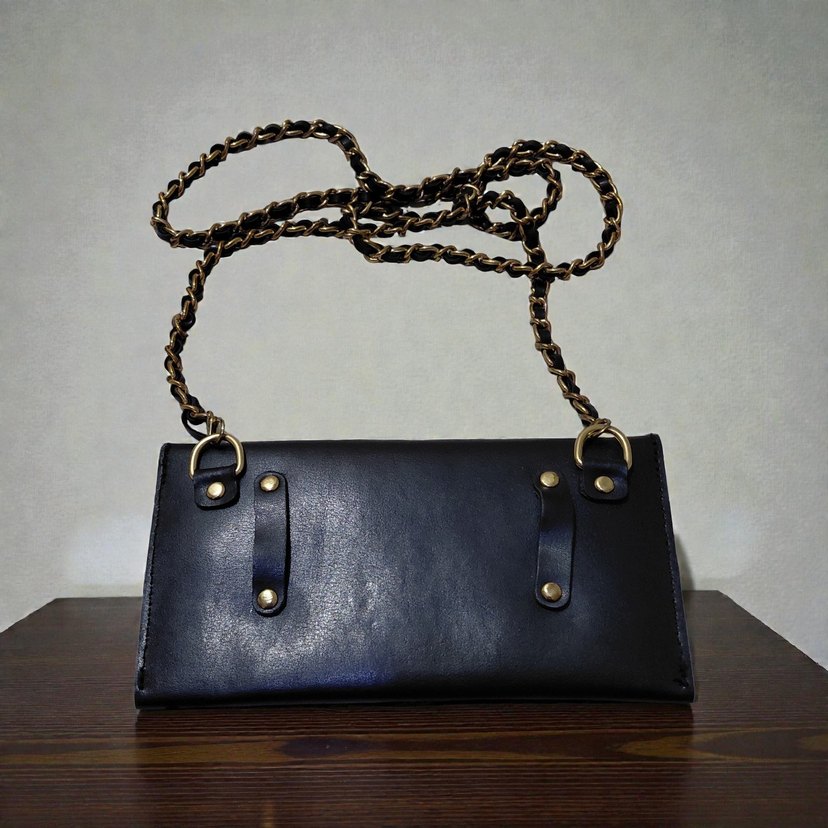 LC WAIKIKI Zincir Detaylı Siyah Deri Kadın Çanta - Görsel 2