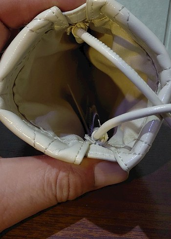 MNG MANGO Bej Deri Fermuarlı telefon kılıfı çantası - Görsel 4