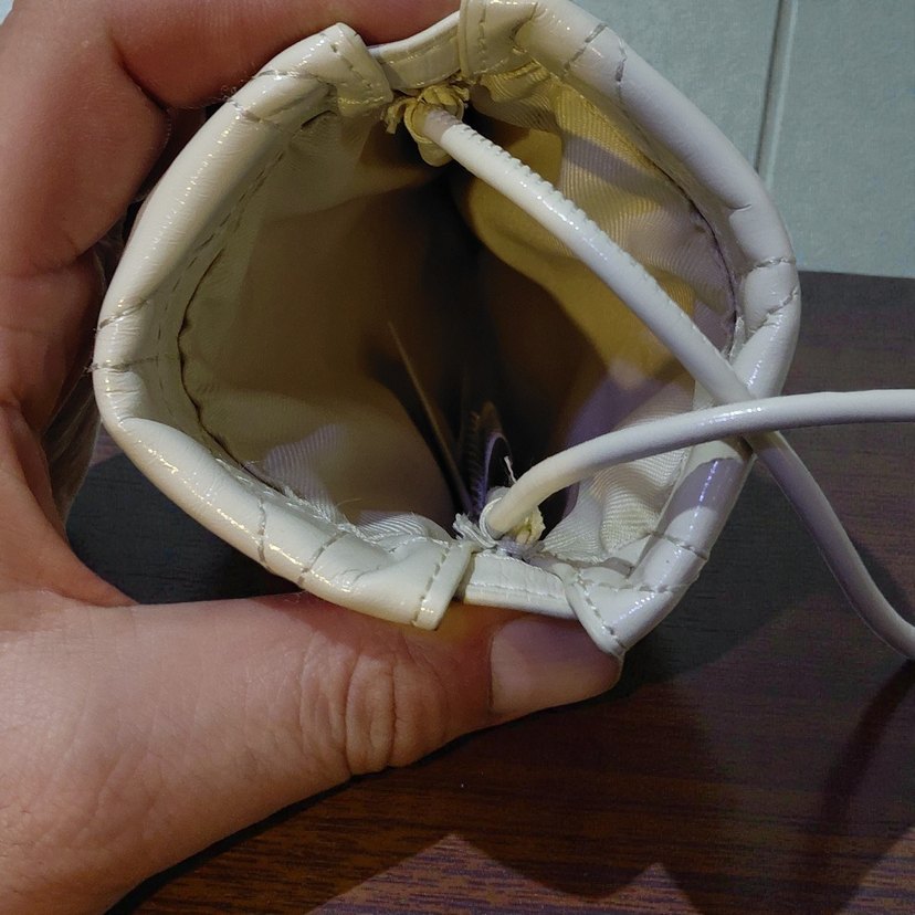 MNG MANGO Bej Deri Fermuarlı telefon kılıfı çantası - Görsel 4