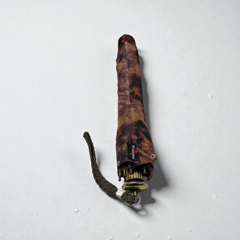 KNİRPS VİNTAGE Kahverengi Pileli Kadın Şemsiye - Görsel 2