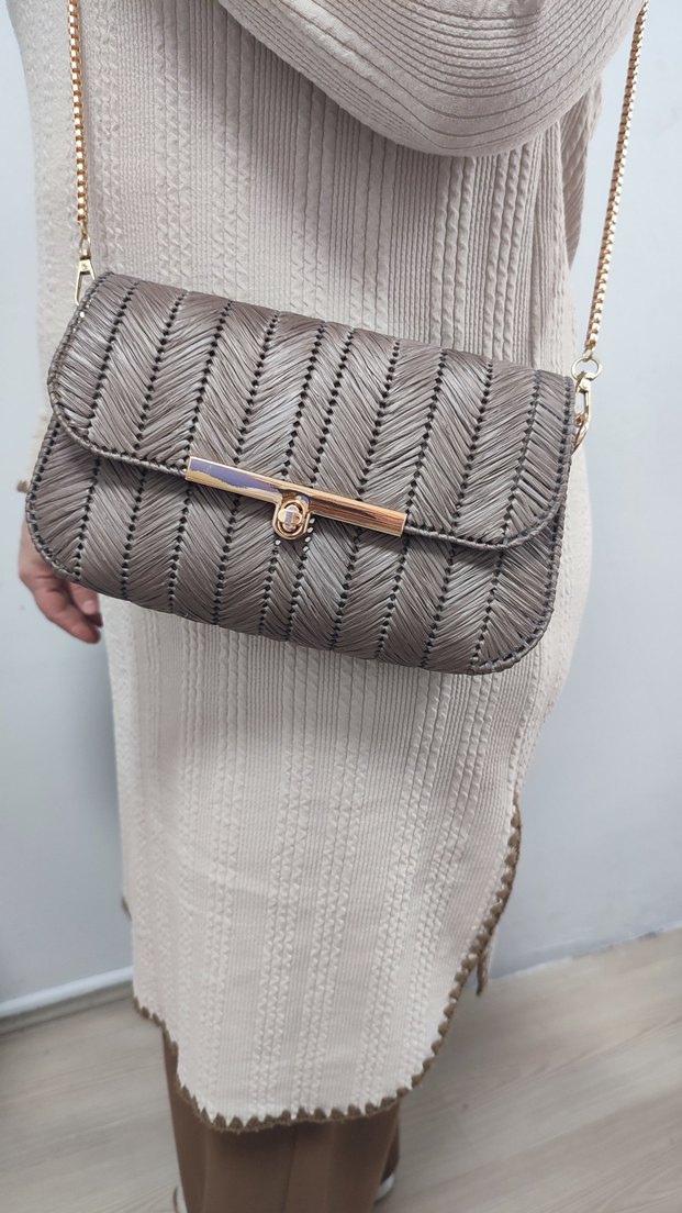 Bej Deri  Kadın Çanta - Görsel 3