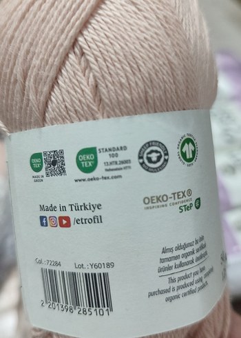 Organic Cotton ip, örgü ipi merserize ip - Görsel 3