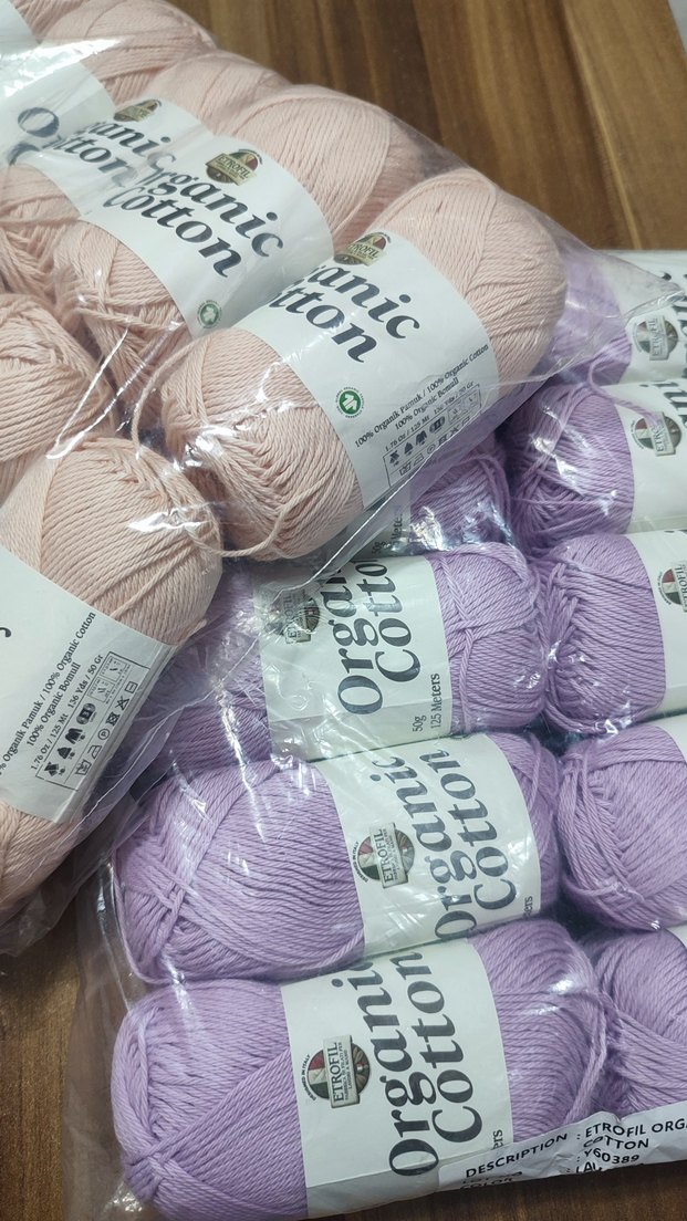 Organic Cotton ip, örgü ipi merserize ip - Görsel 2