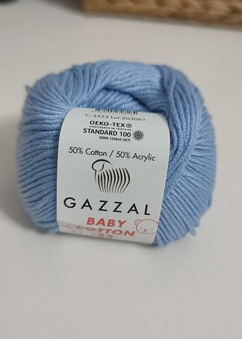 Gazzal Baby Cotton İplik - Mavi - Görsel 5