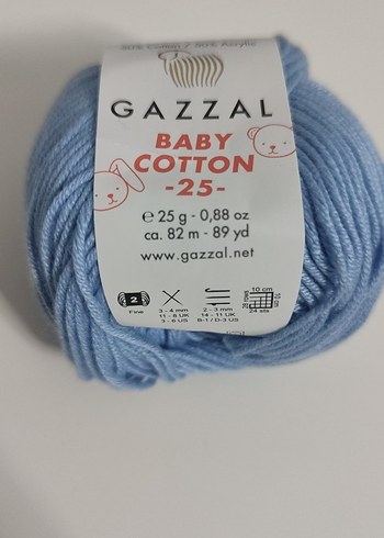 Gazzal Baby Cotton İplik - Mavi - Görsel 4