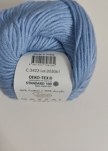 Gazzal Baby Cotton İplik - Mavi - Görsel 2