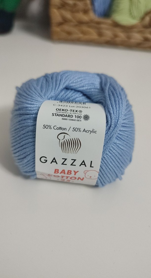 Gazzal Baby Cotton İplik - Mavi - Görsel 5