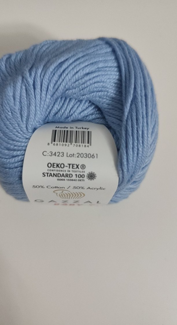 Gazzal Baby Cotton İplik - Mavi - Görsel 2
