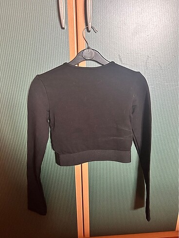 H&M Siyah scuba crop