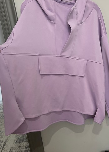 Diğer Kadın Mor Yüksek Yakalı kapşonlu Sweatshirt