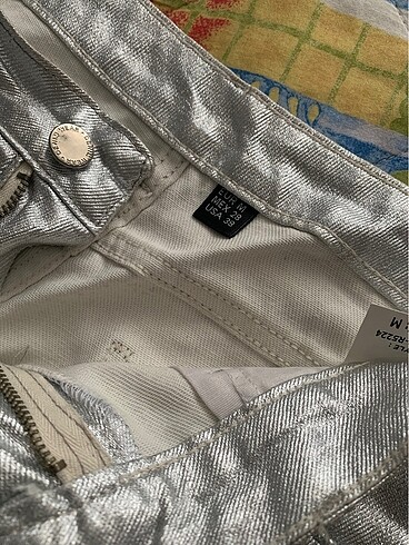 Zara parlak gri pantolon