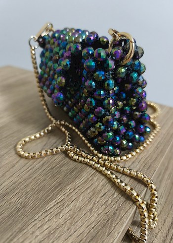 janjanlı dünya boncuk çanta - Görsel 5