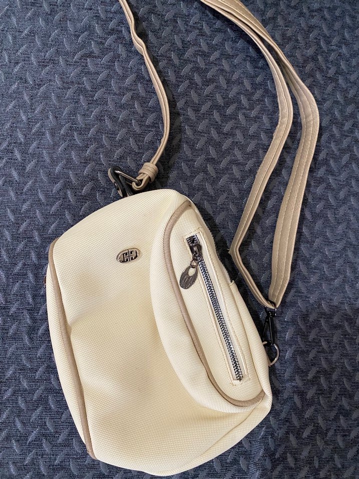 Beyaz Fermuarlı Kadın Çapraz Çanta - Görsel 2