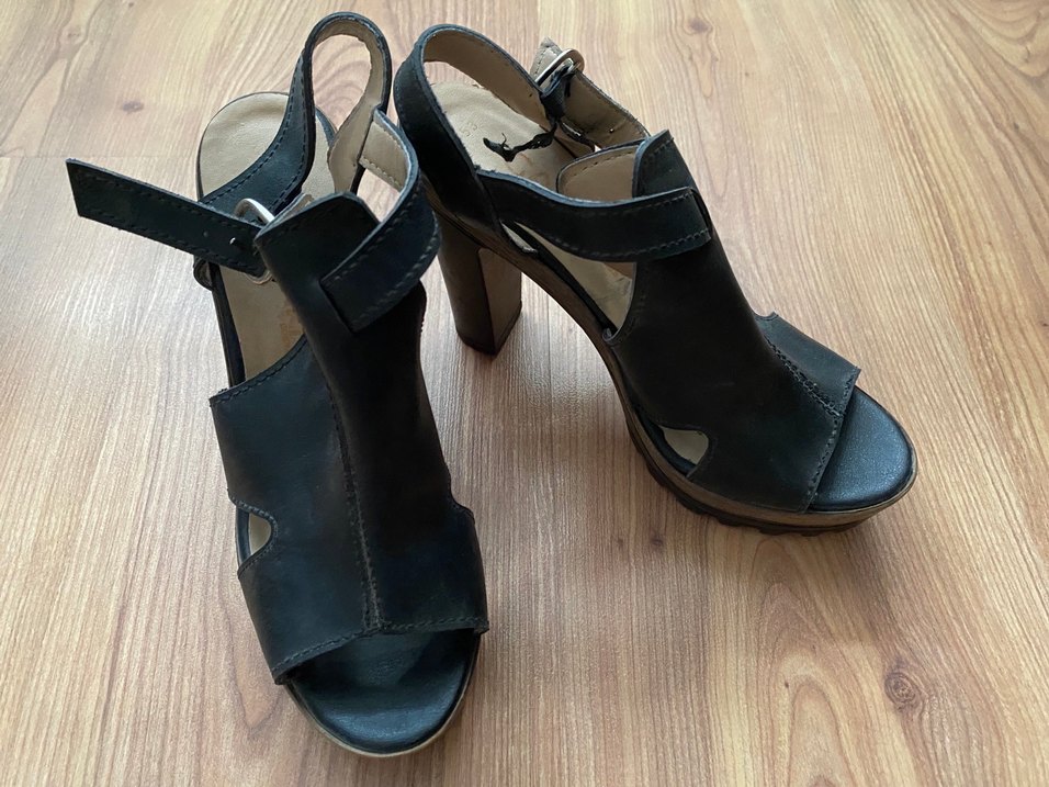 Siyah Tokalı Platform Kullanılmış Topuklu Kadın Ayakkabı - Görsel 3