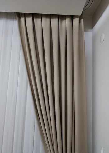 koyu bej keten Bohem Perde - Görsel 4