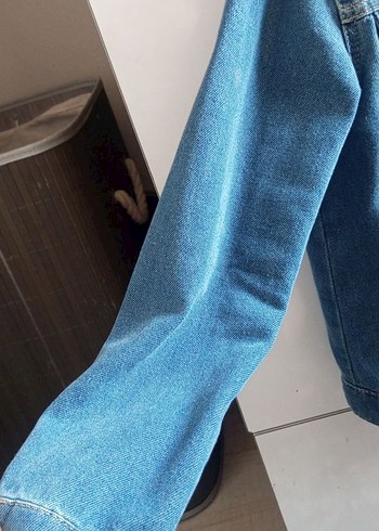 9 Yaş Beden Düğmeli Mavi kot Ceket
