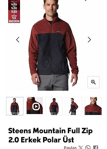 Columbia polar Steens Mountain Full Zip 2.0 Erkek Polar Üst