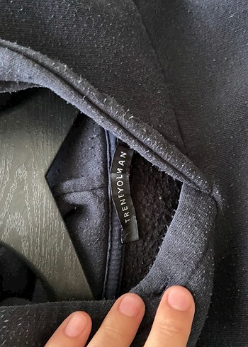 Siyah Kadın Kapüşonlu Sweatshirt - Görsel 4