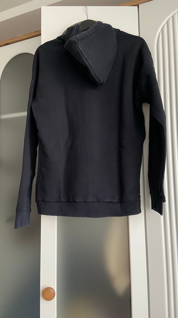 Siyah Kadın Kapüşonlu Sweatshirt - Görsel 3