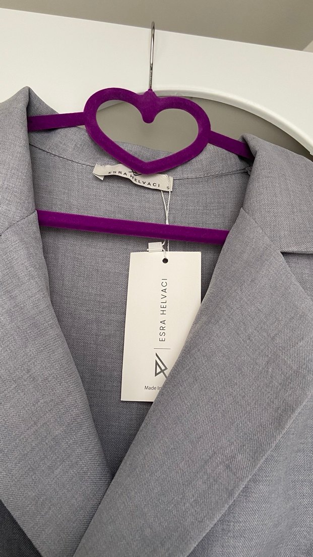 Kadın Gri Keten Uzun Tulum. Esra helvacı - Görsel 4