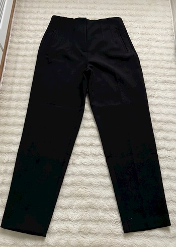 Karol Siyah Kadın zara model Kumaş Pantolon Midi Boy - Görsel 3