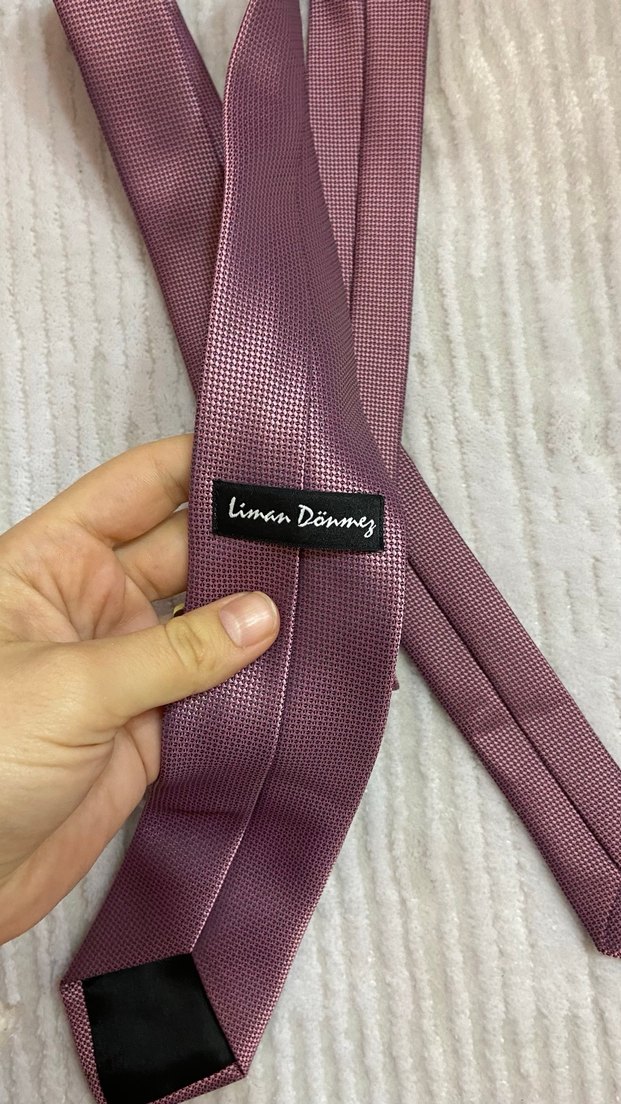 Bordo Düz Erkek Kravat - Görsel 3