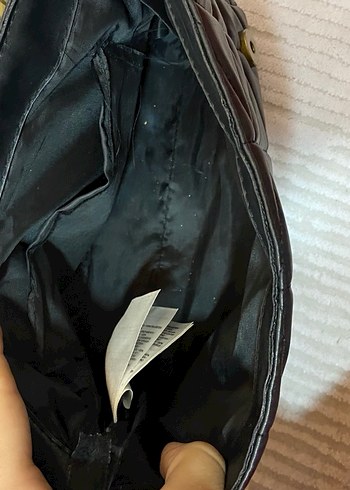 Zincir Detaylı Siyah Deri Kadın Çanta - Görsel 2