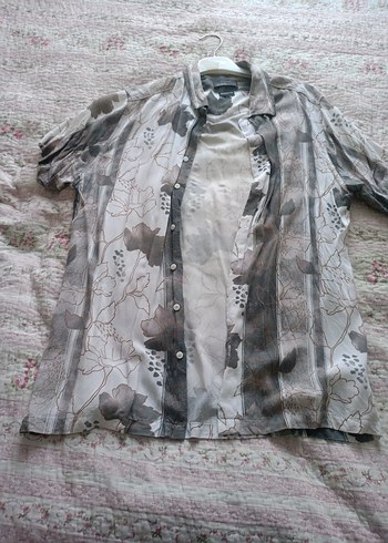 Gri Bohem Desenli Erkek Gömlek - Görsel 5