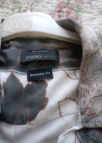 Gri Bohem Desenli Erkek Gömlek - Görsel 4