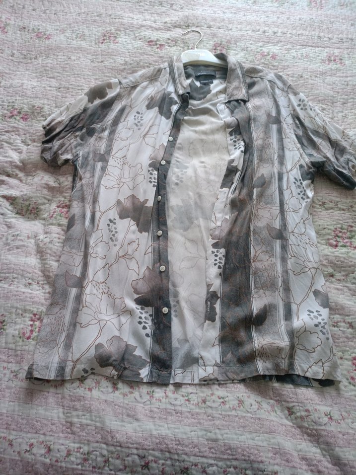 Gri Bohem Desenli Erkek Gömlek - Görsel 5