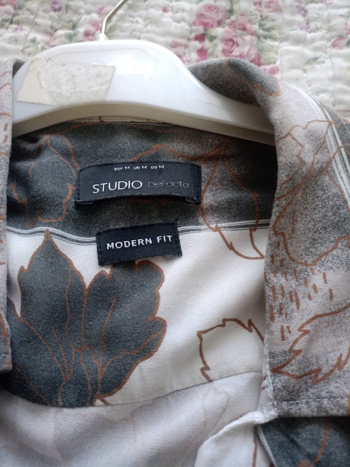 Gri Bohem Desenli Erkek Gömlek - Görsel 4