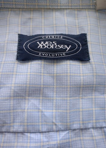 Düğmeli Mavi Keten erkek Gömleği - Görsel 5